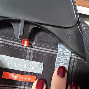 Van Heusen Charcoal Checkered Shirt XXL